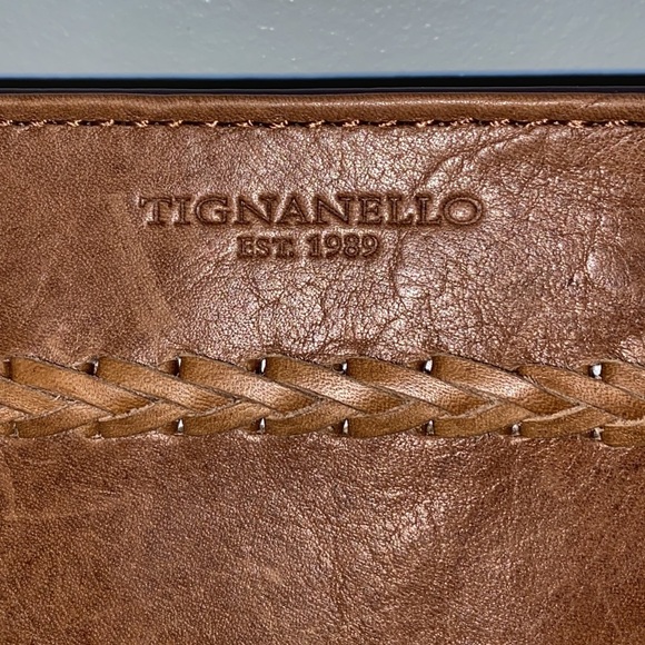 Tignanello Mojave X-body Brown and Caramel Leather Cross Body Bag - Picture 3 of 15